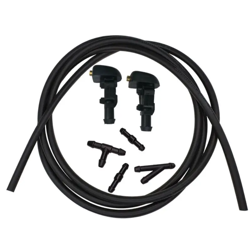 Washer Nozzle Kit with Adjustable Spray Direction and 2 Meter Hose for Ford for f150 For Flex For Taurus Crown Grand Marquis