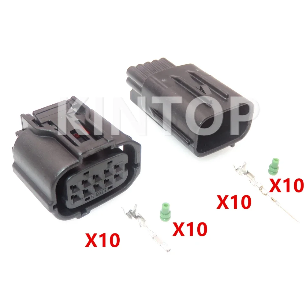 1 Set 10 Pins 6189-1134 6188-0696 AC Assembly Car Reversing Radar Electric Wiring Socket 90980-12380 Automobile Wire Adapter