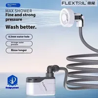 FLEXTAILGEAR Portable Shower Outdoor Camping  Electric Shower Pump IPX7 Waterproof Mobile Bathing Artifact Showering 2-speed New