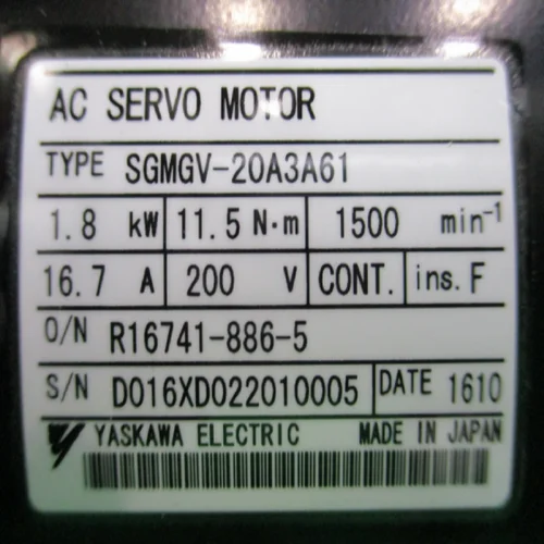Original Genuine，SGMGV-20A3A61 Brand New Servo Motor，SGMGV 20A3A61，Fast shipping