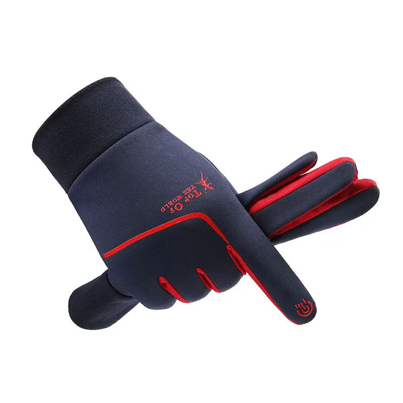 Thermal Fleece Cycling Gloves  Autumn Winter Sport Full Finger Mittens MTB Road Bike Touch Screen мотоперчатки Running Men Women