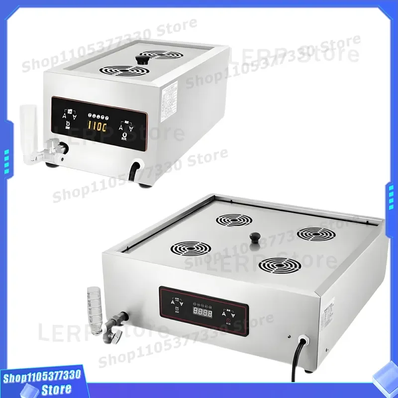 Commercial Desktop Steamer 4 Heating Tubes 2 Hole Kitchen Equipment Stainless Steel Electric Food Warmer for Restaurant Use