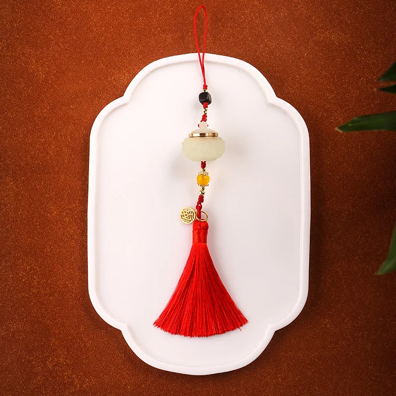 Imagem -02 - Fragrância Portátil Lotus Sachet Borla Luminosa Pingente de Corrente do Telefone Móvel Estilo Chinês Personalizado Hanfu Placket