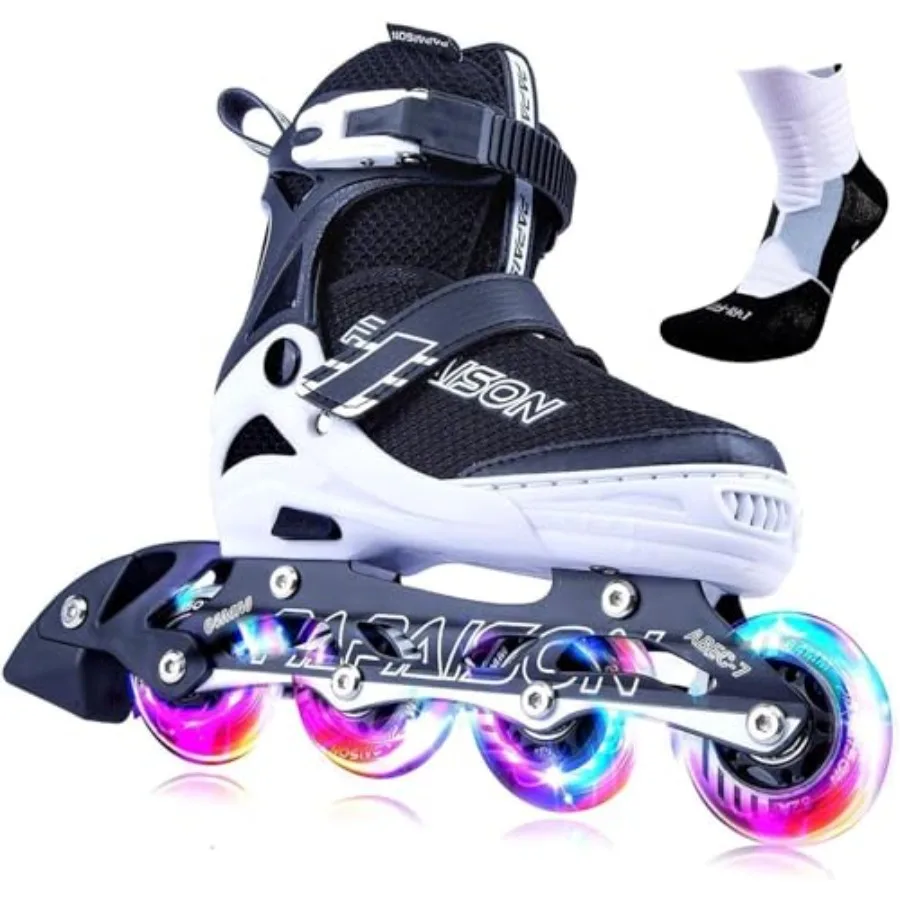 

Adjustable Inline Skates for and Adults with Full Light Up Wheels, Outdoor Roller Skates for Girls and Boys, Men and Women
