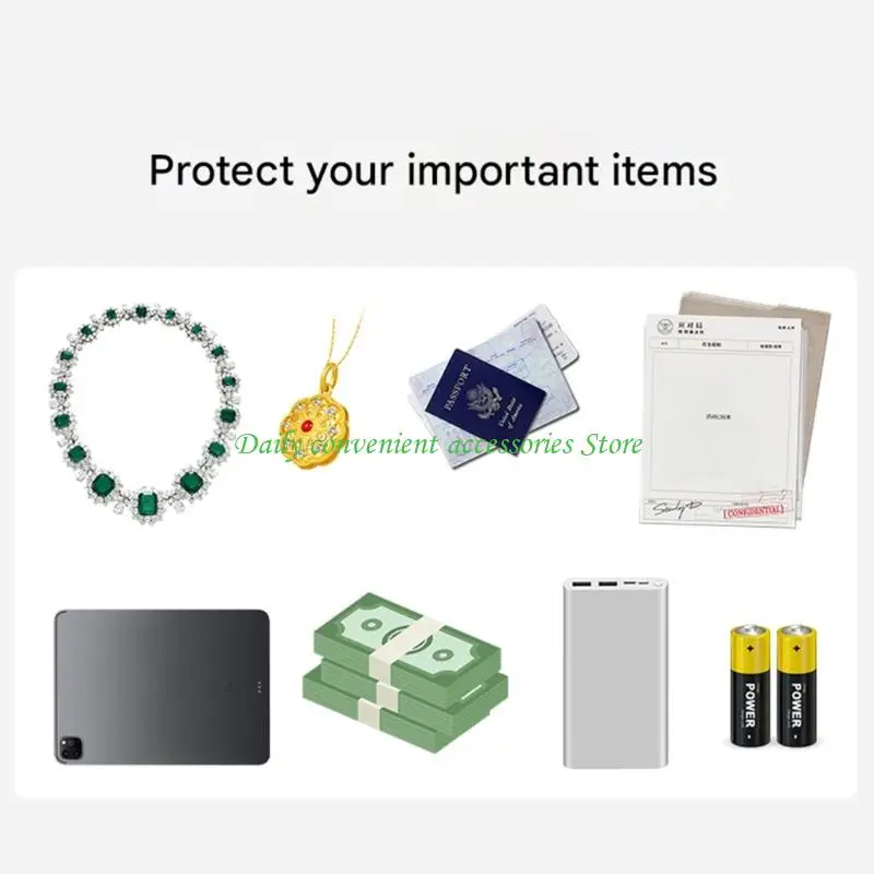 

97QB Small Fireproof File Organizers Water Resistant Business Travel Essential