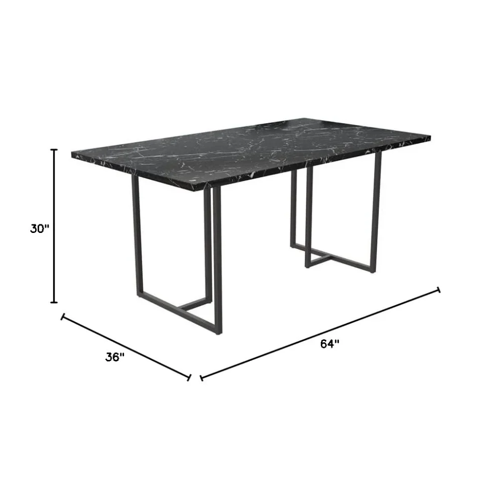 New Astor Dining Table, 64 in X 36 in X 30 in, White