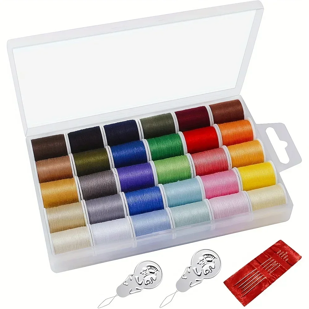 

Sewing Thread Set with A Variety of Colors Including Large Eye Needles and Threading Tools Suitable for DIY Manual Sewing