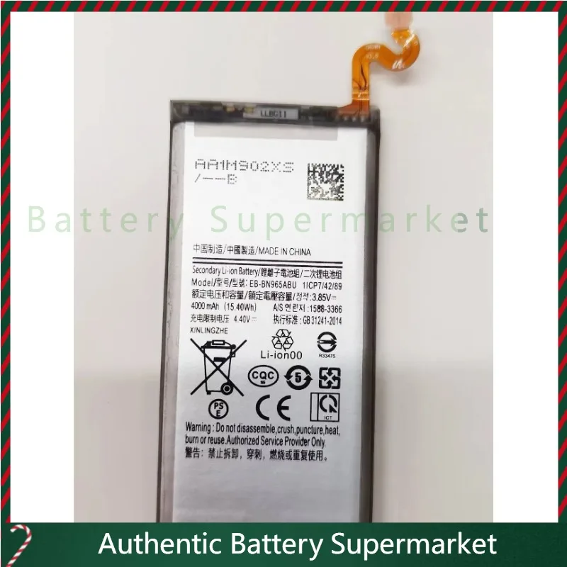 New 3.85V 4000mAh EB-BN965ABU For Samsung Galaxy Note9, N960F, N960N, N960U, N960W, N960J, N960D, N9600, SCV40, SC-01L Battery