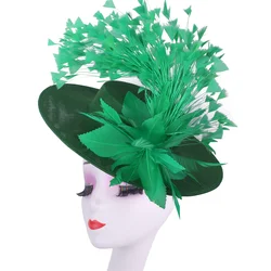 Feather Fascinator Headpiece Women Formal Event Derby Headpiece Ladies Eleagnt Mariage Millinery Cap Fashion Wedding Fascinator