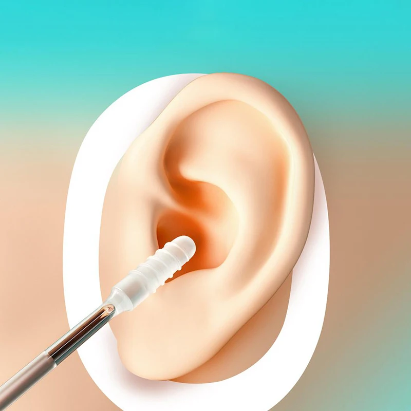 Double Headed Ear Swabs Pick Reusable Ear Cleaner Soft Silicone Ear Wax Removal Tool Earwax Remover For Olders Adult Kid