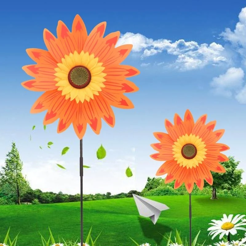 090B Large Double Layer Windmill Wind Spinner Kids Yard Garden Decor