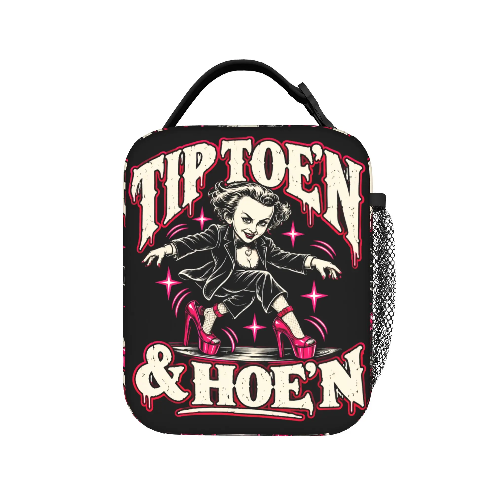 Rumpelstiltskin Tiptoeing Meme Shrek Parody Dark  Glam Insulated Lunch Bag Cooler Bag Lunch Container Tote Lunch Box Food Bag