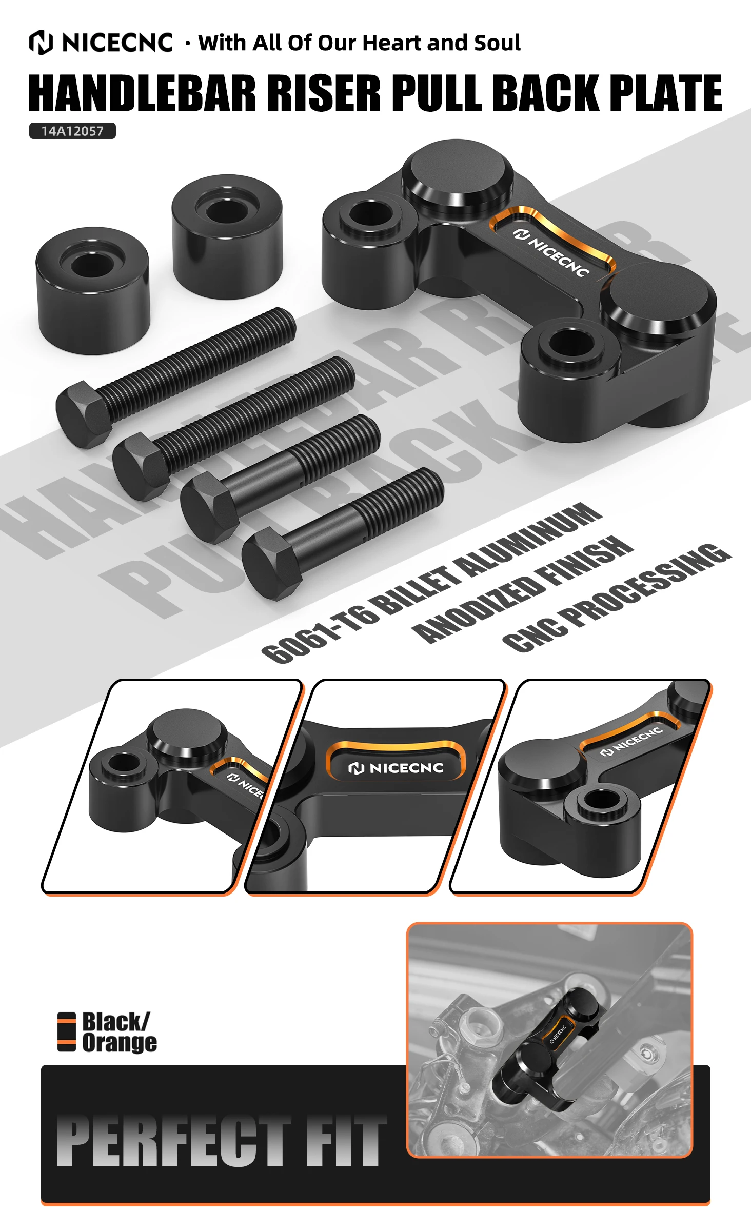 Für Harley Road Glide FLTRX Lenker Riser Pull Back Platte Road King FLHR Low Rider S 114/117 Softail Standard Street Bob FXBB – Detail 1
