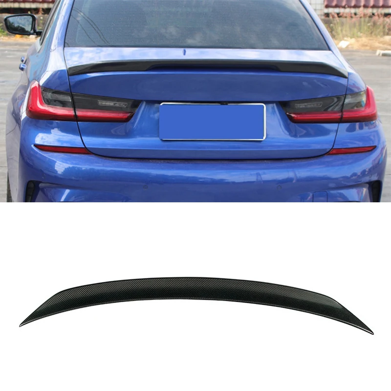 

1Pcs Real Carbon Fiber Car Rear Trunk Deck Spoiler Car Tail Wing For BMW 3 Series G20 2021 Car Accessories