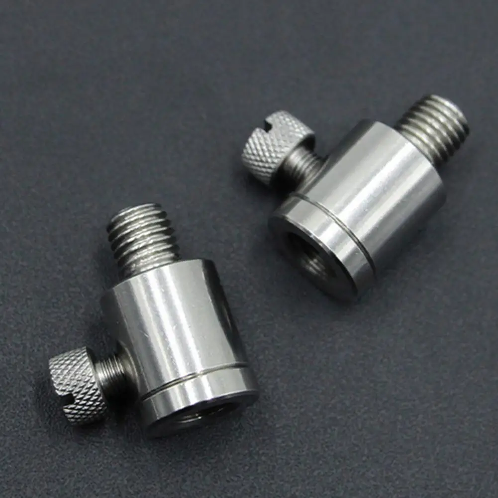 Adaptador de suporte de vara de pesca, aço inoxidável, rosca de 3/8 polegadas, suporte para vara de pesca, conector, acessórios de pesca de carpa