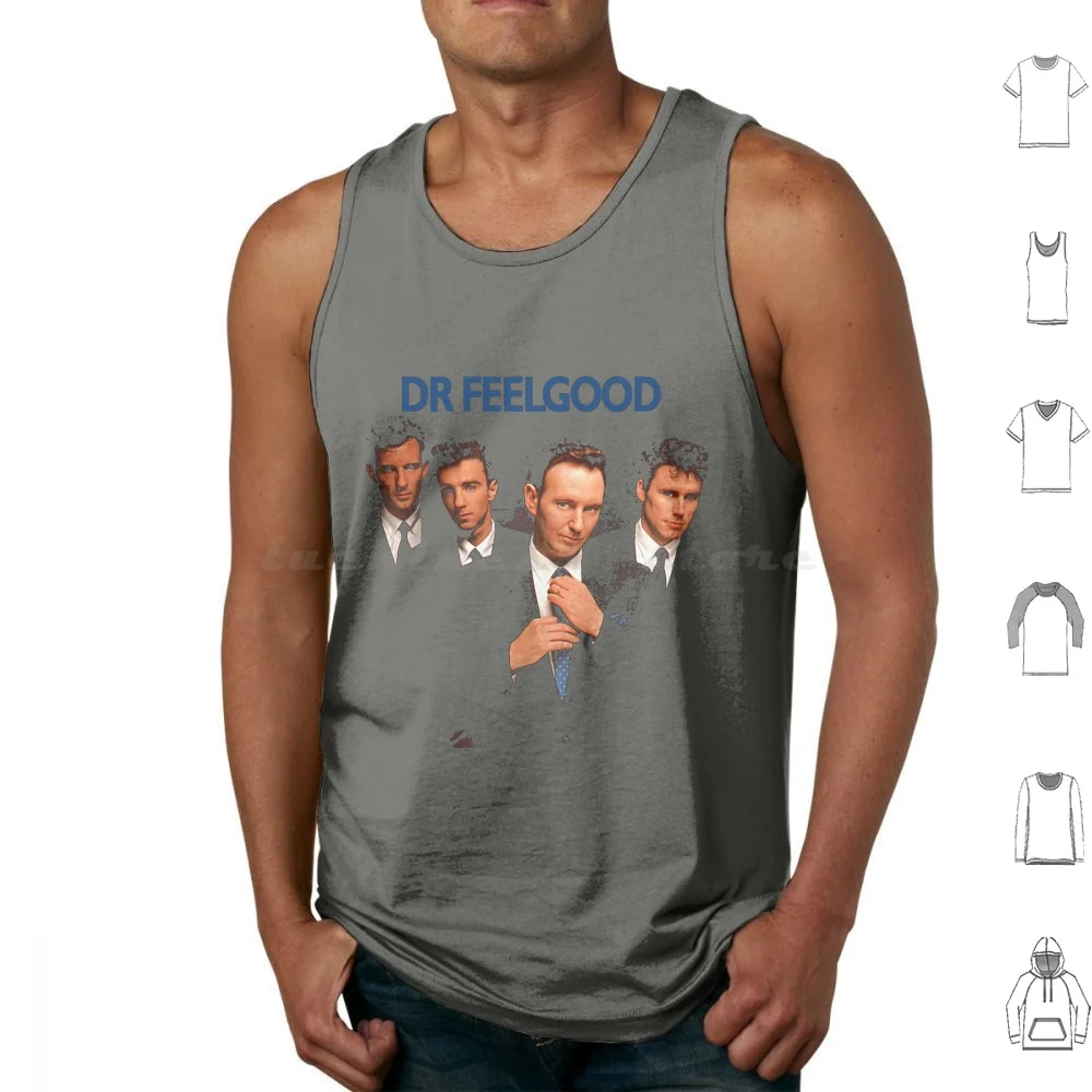 Dr Feelgood Classic T-Shirt Perfect Gift Tank Tops Print Cotton Dr Feelgood Punk Blues London Uk England 1970s