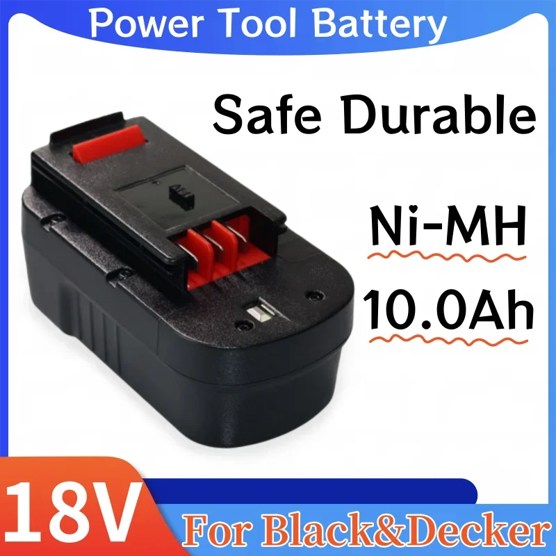 

Ni-MH Rechargeable Battery 18V 10000mAh for Black&Decker A18 A1718 A18NH HPB18 HPB18-OPE FS1800CS FS1800D FS1800D-2 FS1800ID