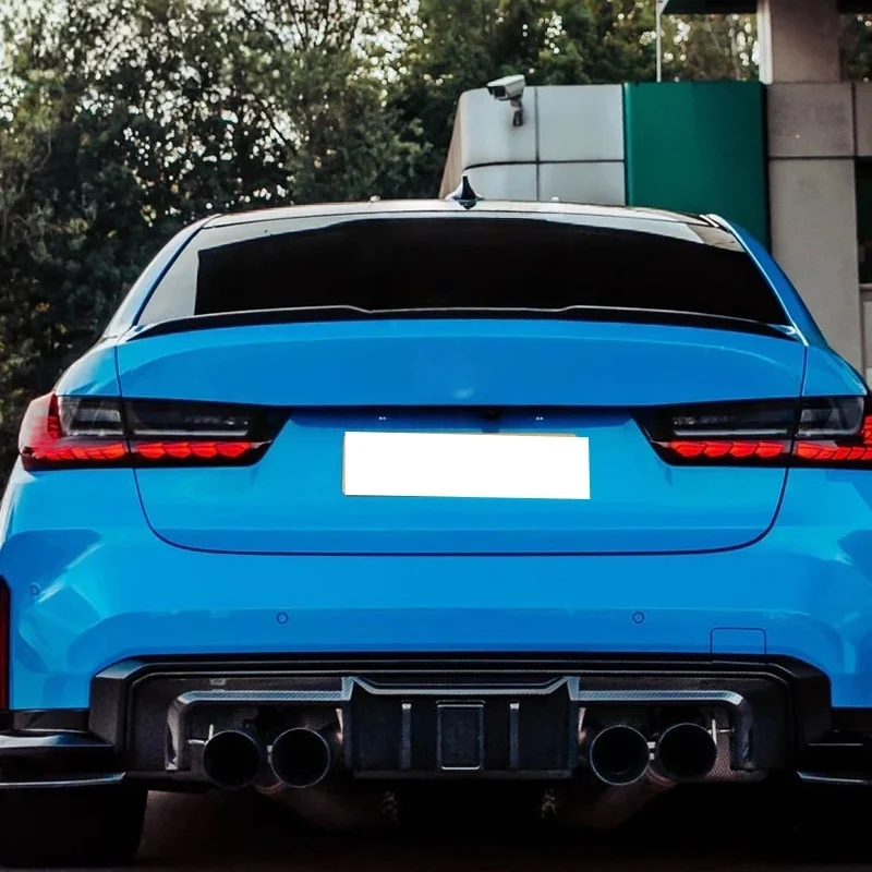 Горячий продавать влажный автомобильный задний бампер из углеродного волокна, диффузор для BMW M3 G80 M4 G82 G83 + задний ремешок для губ, задний диффузор