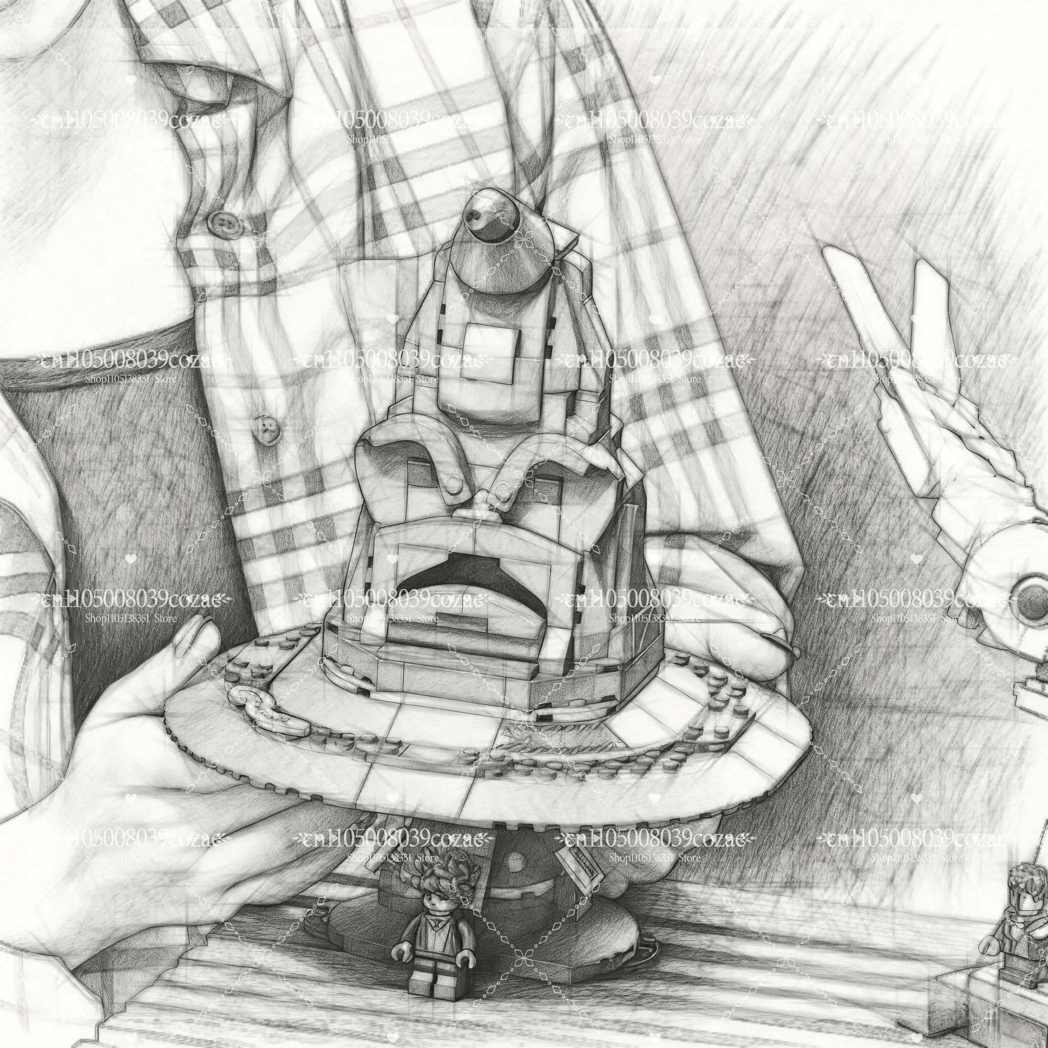 

MOC Новинка, 561 шт., сортировочная шляпа ведьмы, строительные блоки, модель, коллекция игрушек, подарки на Рождество и день рождения