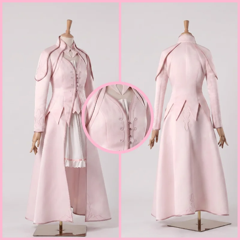Qian Renxue Teen Cosplay Costume Pink Robe Anime Character Outfit Full Set For Halloween Comic Con Stage Performance Shooting