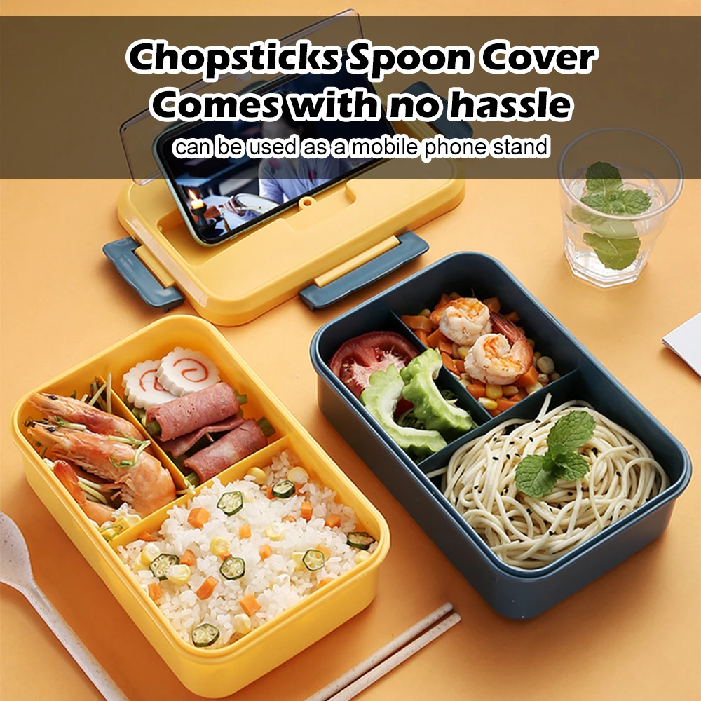 Student and Children's Microwave Oven Lunch Box 3-layer Tableware Separate Lunch Box Office Microwave Fast Food Box Container