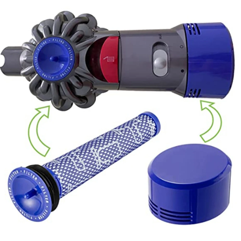 เหมาะสำหรับ Dyson ตัวกรองอะไหล่เครื่องดูดฝุ่น V7 V6 Dc58 V8 59 62 74องค์ประกอบตัวกรองล่วงหน้าและองค์ประกอบตัวกรองหลัง