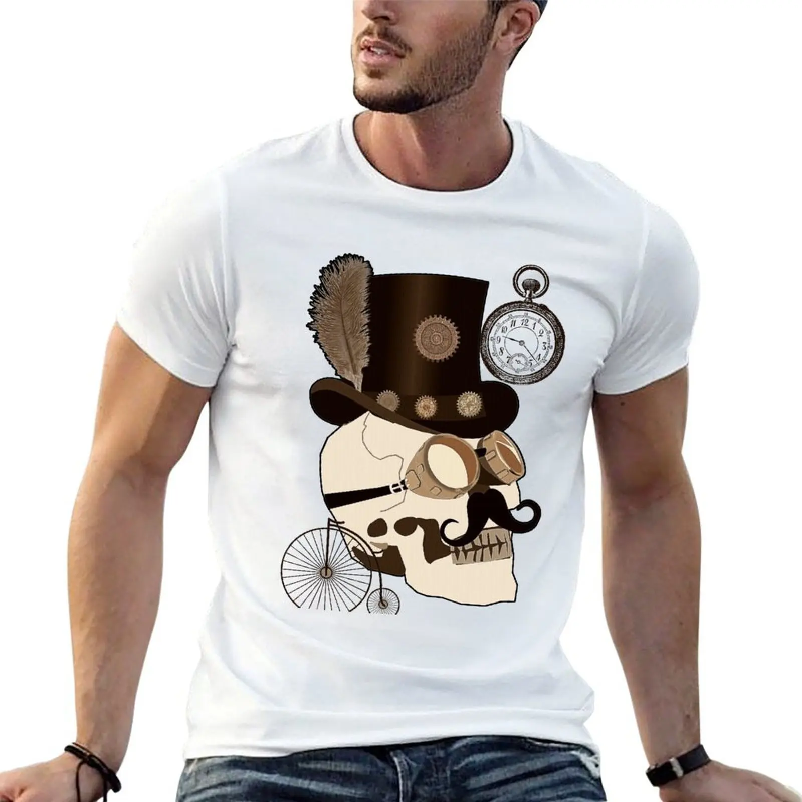 Steam Punked T-Shirt t shirts for man cotton graphic t shirts for man t shirt man luxury T-shirt