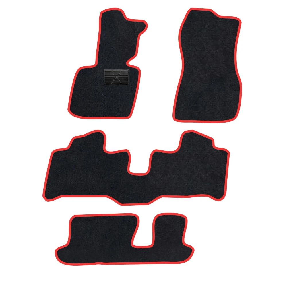 Auto-Fußmatte für BMW 2er F45/F46 2014–2020, 4-türiger Active Tourer Gran Tourer, Polyester-Wildleder, rutschfest, schwarze Rückseite, rot