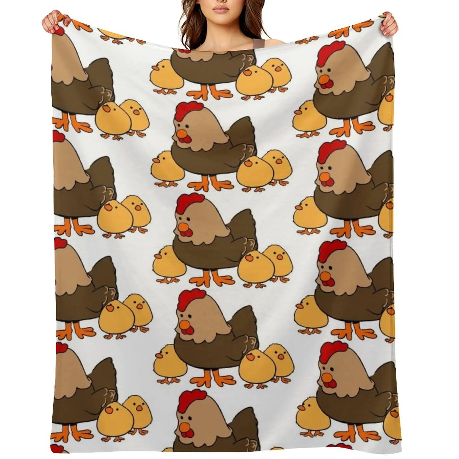 

Hen and Chickens Throw Blanket anime Blankets Sofas Of Decoration christmas gifts Comforter Blankets