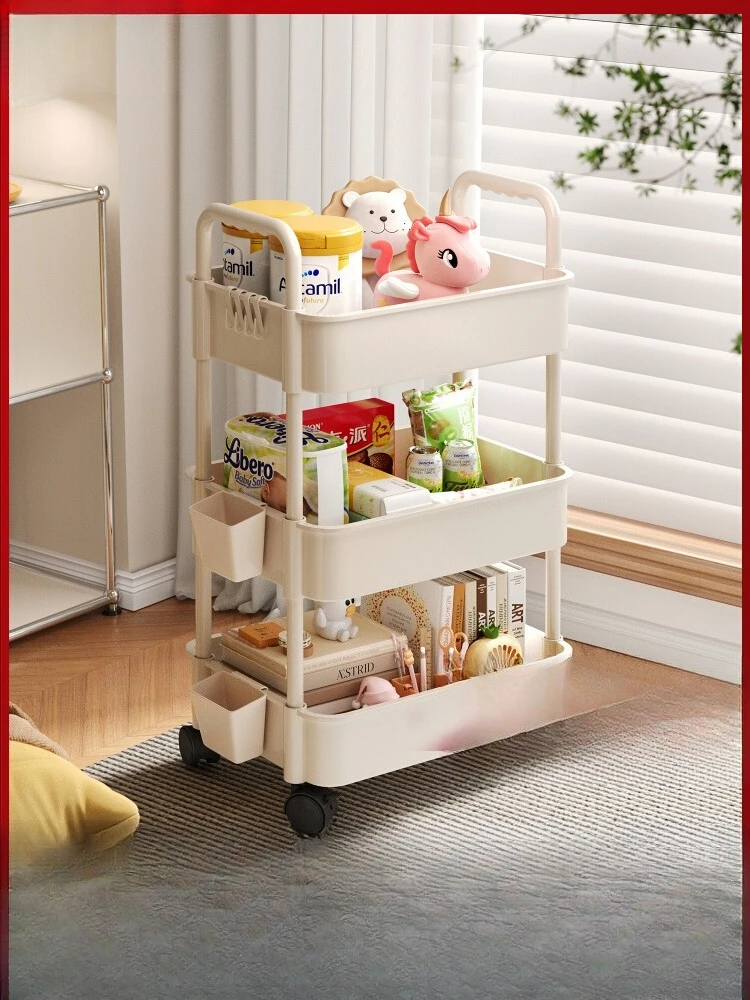 trolley floor storage rack living room snack rack desktop small bookshelf simple multi-layer removable bookcase