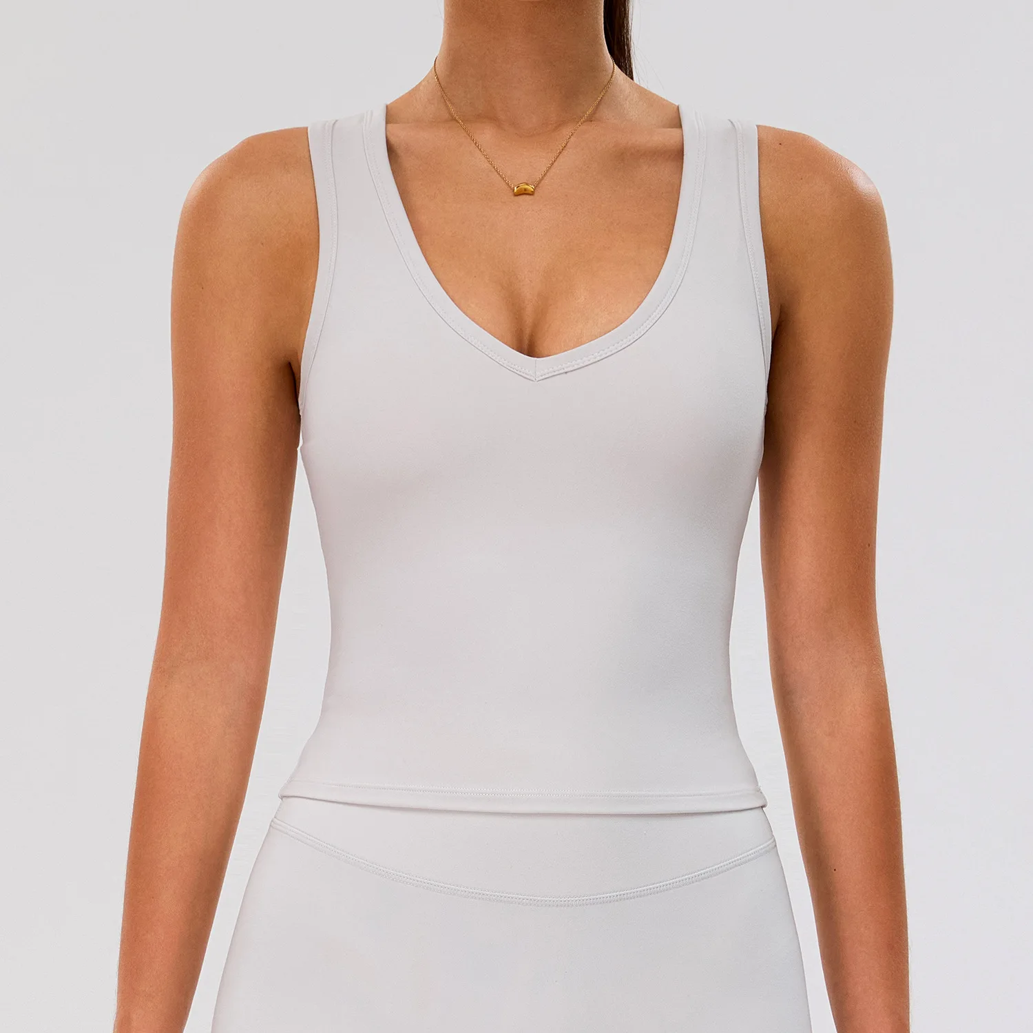 JUREN Women Summer Longline Strappy Top Sports Yoga Vest Fitness Tank Top Gym Beautiful Open Back Bra Running Workout Halter Bra
