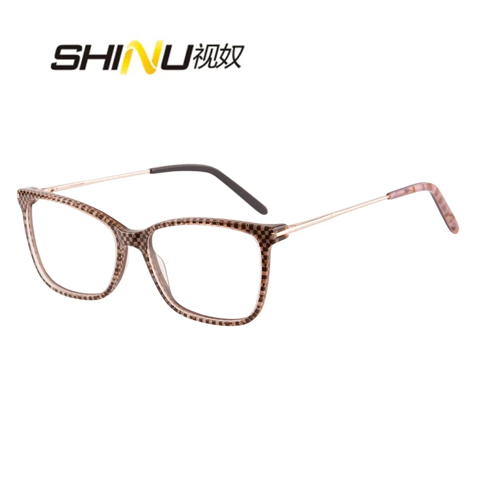 แว่นตาผู้หญิงสมาร์ท multifocal Progressive แว่นตาผู้หญิง acetate กรอบโลหะ multifocal แว่นตาใกล้และไกล
