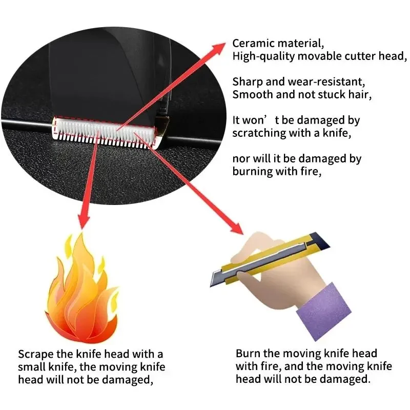 Hair Clipper Electric Barber Hair Trimmers For Men Adults Kids Cordless Rechargeable Hair Cutter Machine Professional