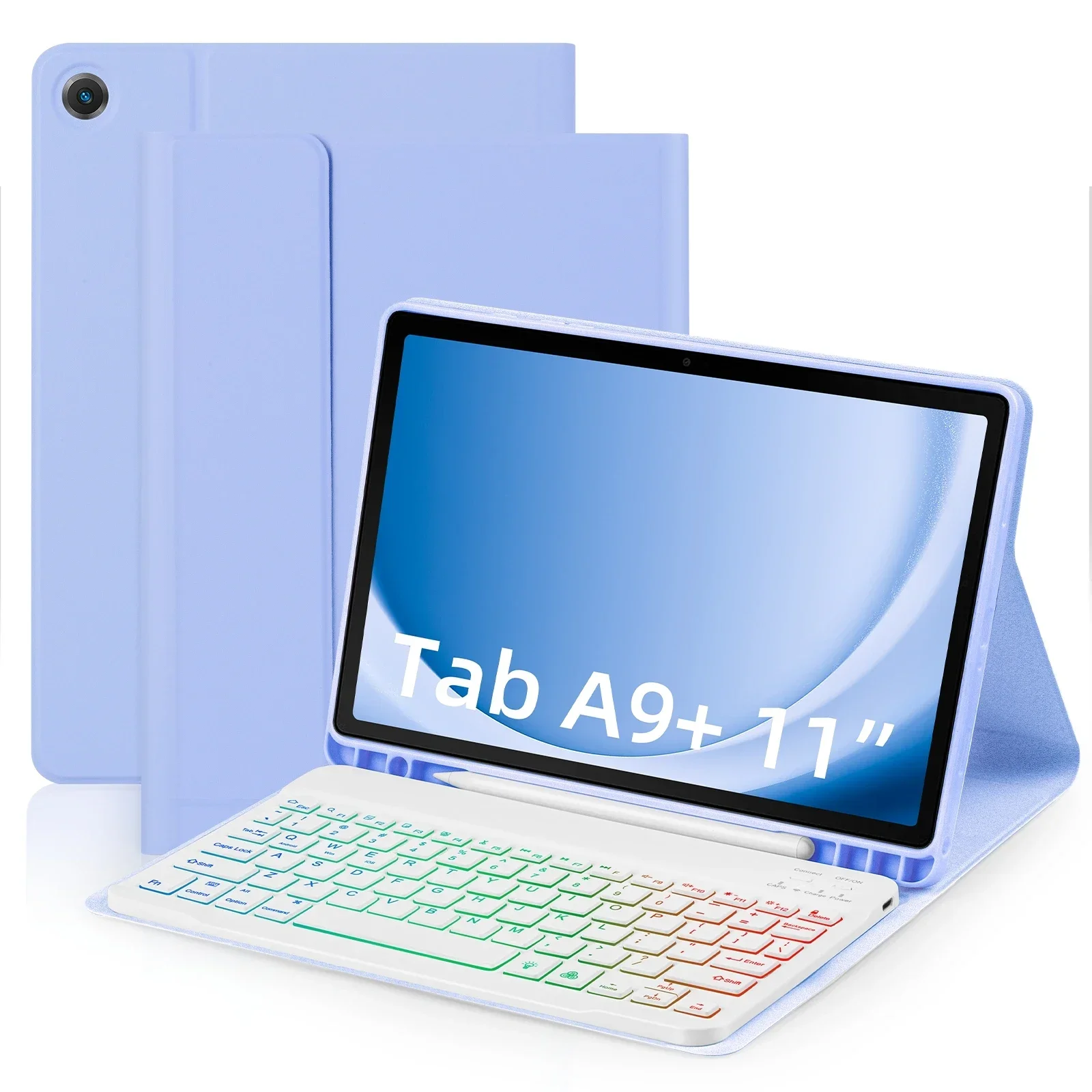 

Backlight Keyboard Case For Samsung Galaxy Tab A9 Plus A9+ 11 Inch X210 X215 X216 Keyboard Cover Funda
