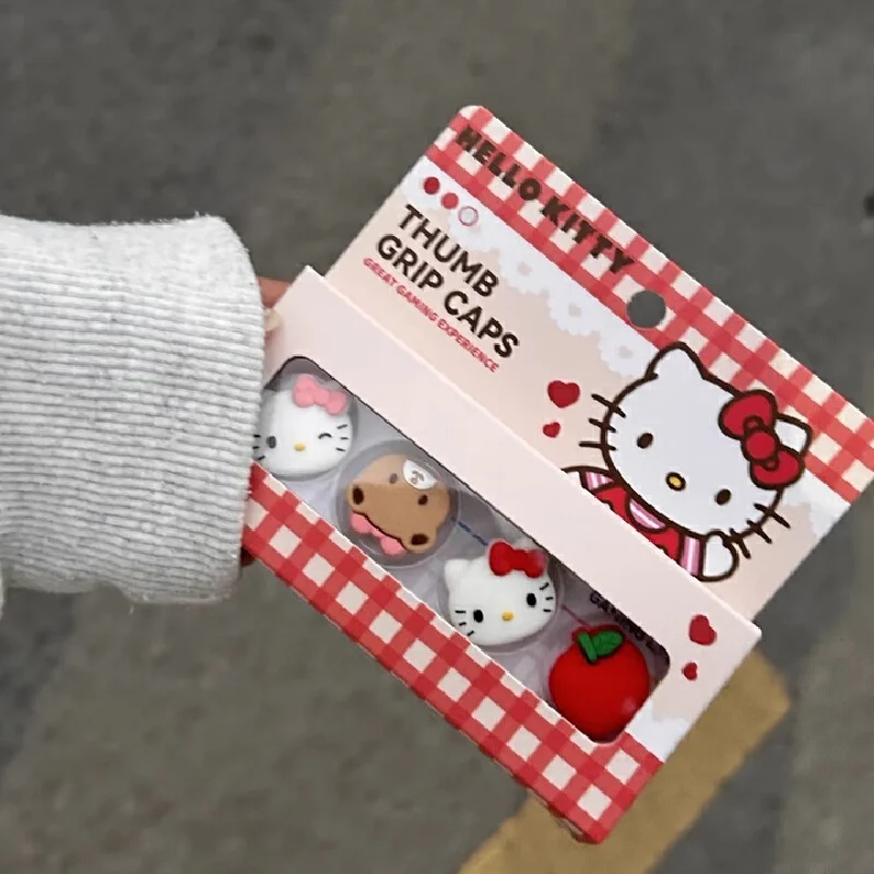 Em Estoque: Capas de Silicone para Botões de Controle Hello Kitty, Kuromi e Pudding Dog para PS5/NSPro/NS/OLED/LITE/NS2