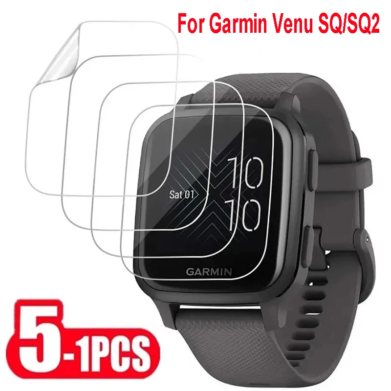 1-5Pcs Screen Protector For Garmin Venu SQ 2/SQ 2 Music Protective Cover Soft Watch Film For Garmin Venu SQ/SQ Music Accessories