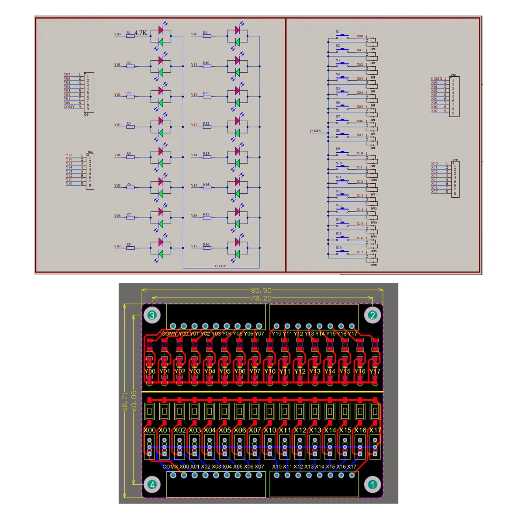 AAAN-DC5-28V PLC Debugging Simulation Board 16 Input And Output Test Board For NPN/PNP/ Relay Input