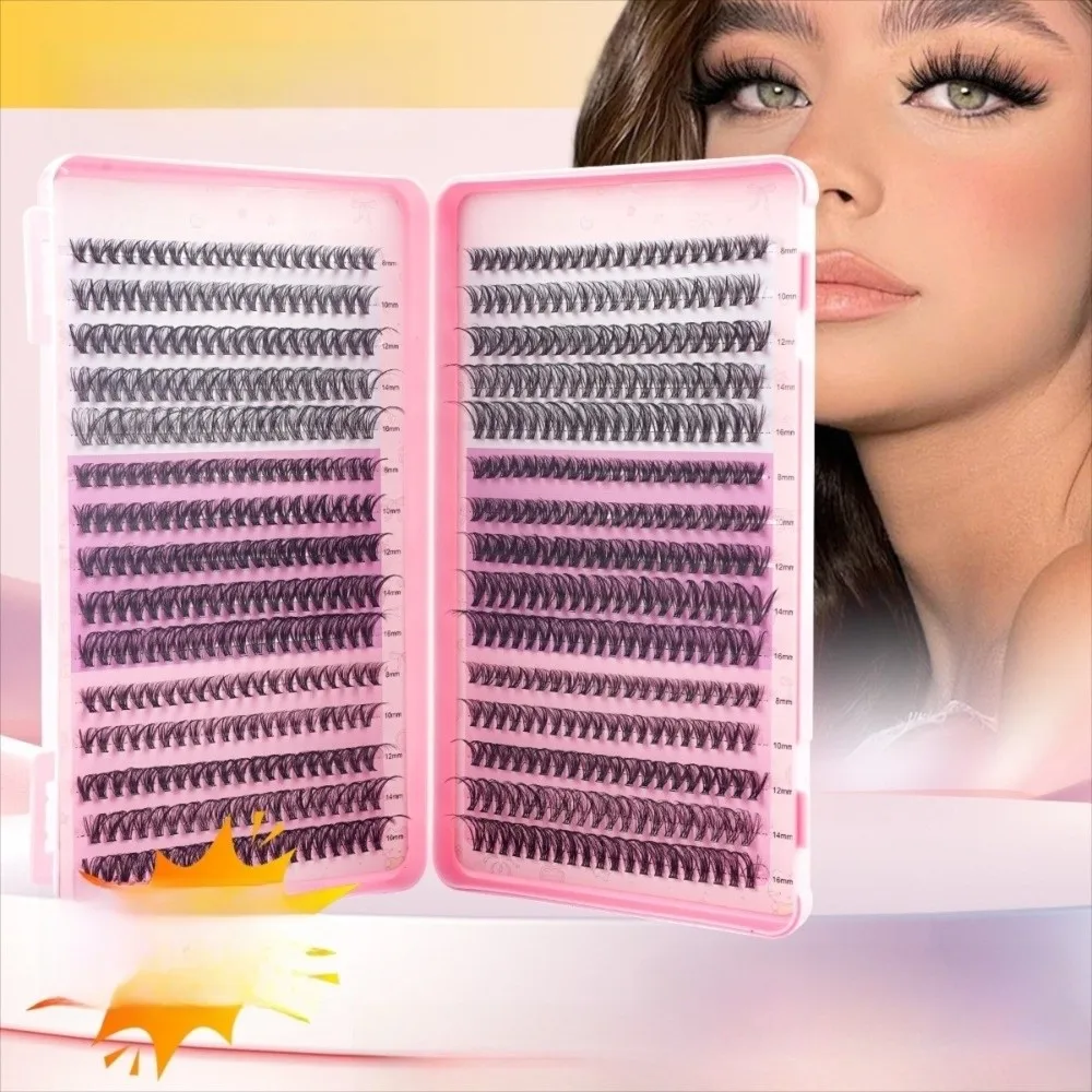 Large Capacity Eyelash Book 30D40D Mixed Single Cluster False Eyelash Upright Hair Curled Cluster Eyelash Professional Use