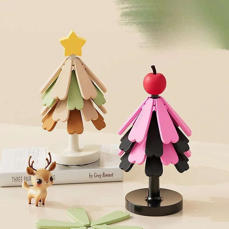 

Четырехслойные силиконовые подставки для деревьев, термостойкий коврик для стола, подставка для горшка с защитой от ожогов, креативное украшение для дома, праздничный подарок