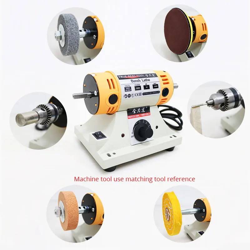 220v Adjustable Speed Polishing Machine Multi-Function Bench Lathe Polisher Grinder For Jewelry Making Woodworking Manual DIY