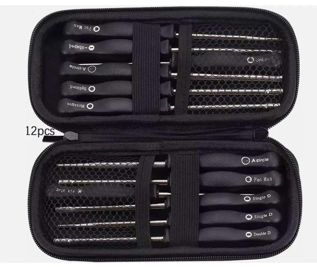 12PCS/Bag Multifunctional Screwdriver Set Carburetor Adjustment Tool Multi-head Tune-up Bolt Car Repair Maintenance Tools Kits