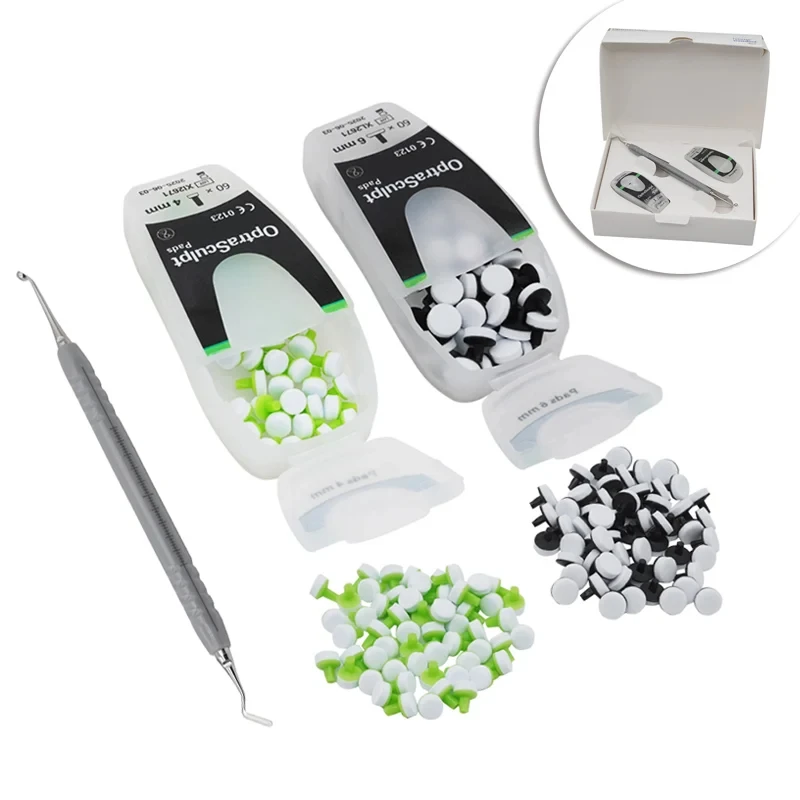 Dental Composite Resin Filling Kit Spatula Mixing Handle Optrasculpt Pad Mixing Handle Quick Foam Pads Kit Molding Dental Tools