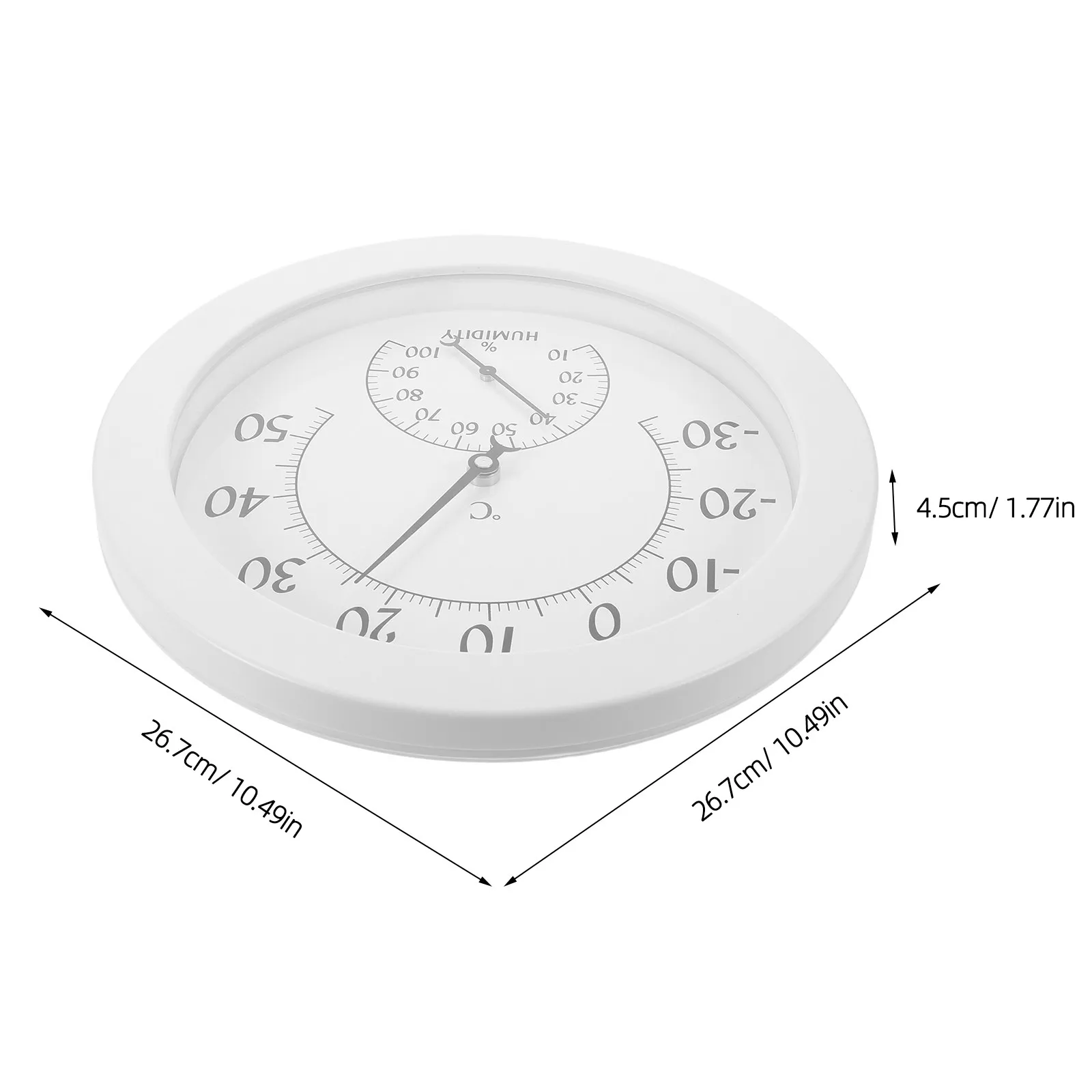 Wall Mounted Analog Hygrothermograph for Baby Nursery Round Dial High Accuracy Indoor Humidity and Temperature Monitor