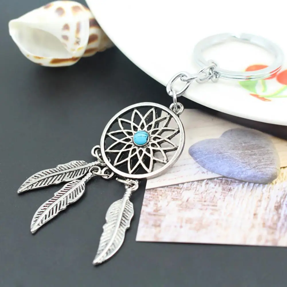 Dream Catcher Tassel Keychain Alloy Tassel Feather Keychain Pendant Car Keyring Fashion Bag Charm Jewelry Gift Backpack Decor