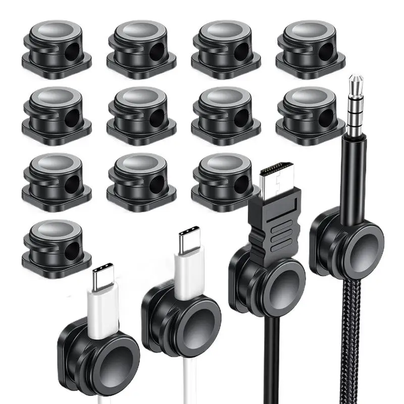 Magnetic Cable Clip Cable Management Cord Organizer Adhesive Cord Clip Cable Organizer Cord Holder For Computer Audio & Video