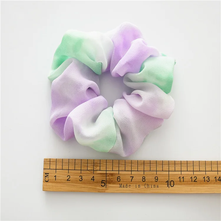 Lente En Zomer Nieuwe Chiffon Tie Haar Ring Dunne Dikke Darm Haar Ring Hoofdtooi Vrouwen Veelzijdige Rubberen Band Doek ring