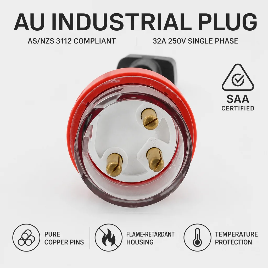 Model S,3,X,Y Gen 2 for Tesla Ev Charger Mobile Connector 32A250V Australian Industrial Plug Adapter