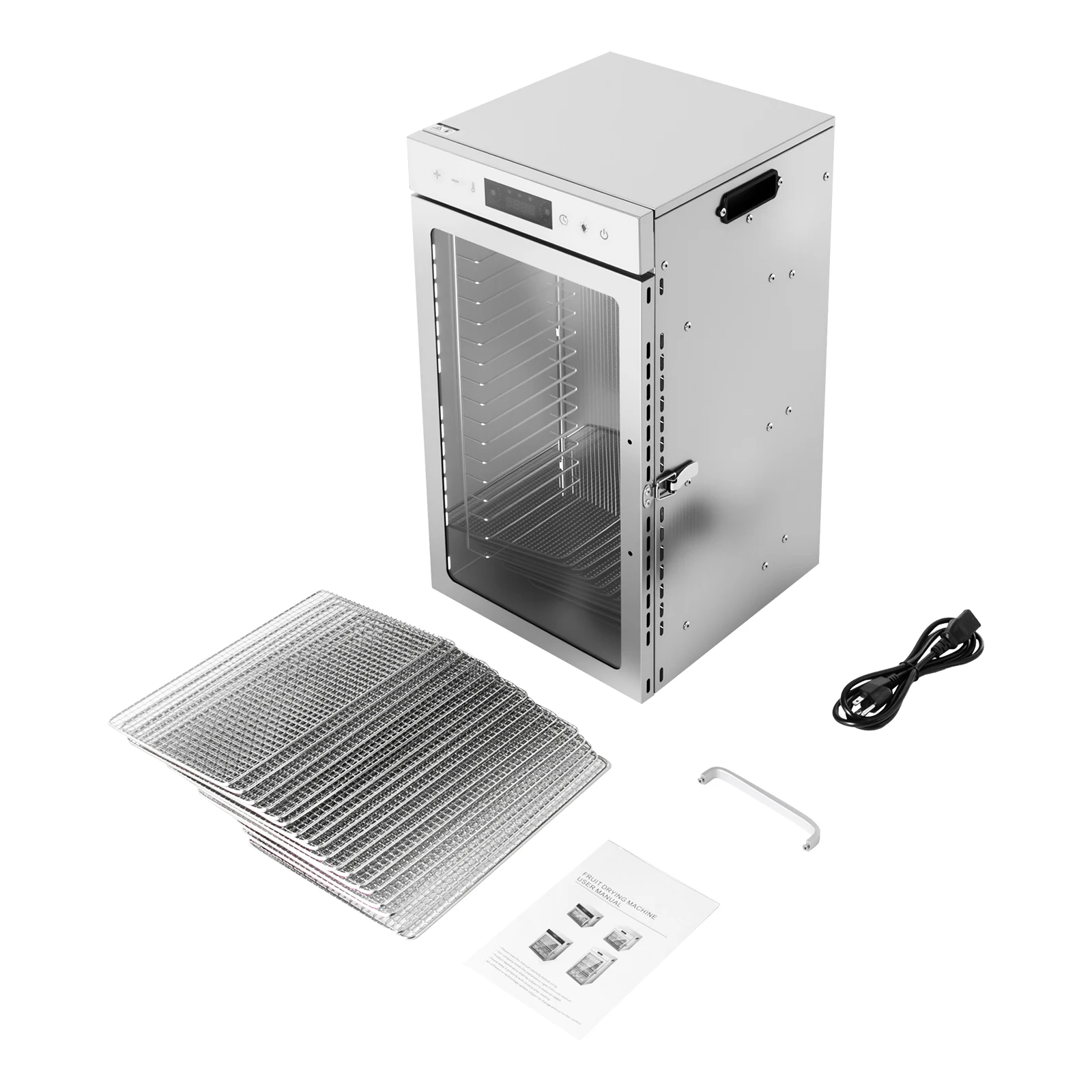 18段式110Vステンレス製フルーツドライヤー、食品乾燥機、家庭用/業務用フルーツ乾燥機