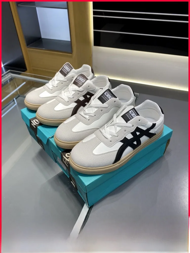 

Comfortable Outdoor Lightweight Casual Deqin Shoes Men's Spring Season Synthetic Leather Upgraded Version Breathable Sporty