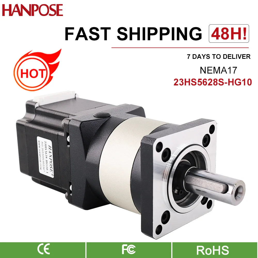 

Nema23 Stepper Motor 3.6:1/ 4.25:1/ 15:1 Extruder Gear 23HS5628-PG 2.8A 126N.CM Stepper Motor Ratio Planetary For 3D Printer